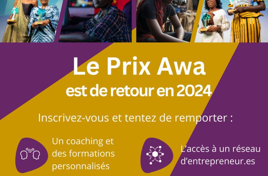 Invitation au Prix AWA par ENABEL : une Opportunité pour les femmes entrepreneures…