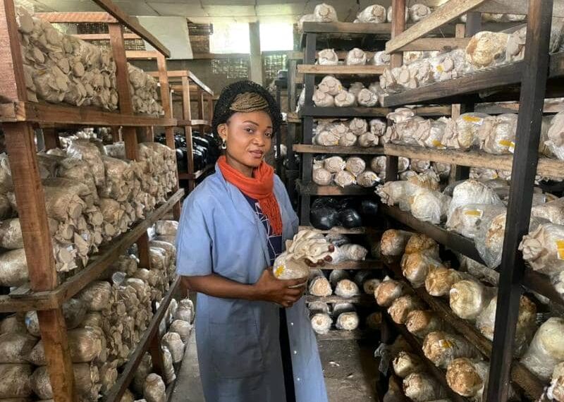 Lyly Nzeba : Pionnière de la culture des champignons à Kinshasa.